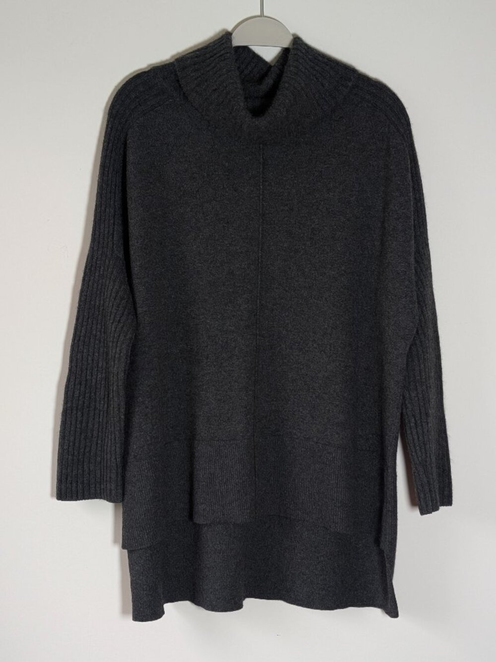Cashmere 100% Oversized Turtleneck Sweater Gray Women’s M Soft Premise